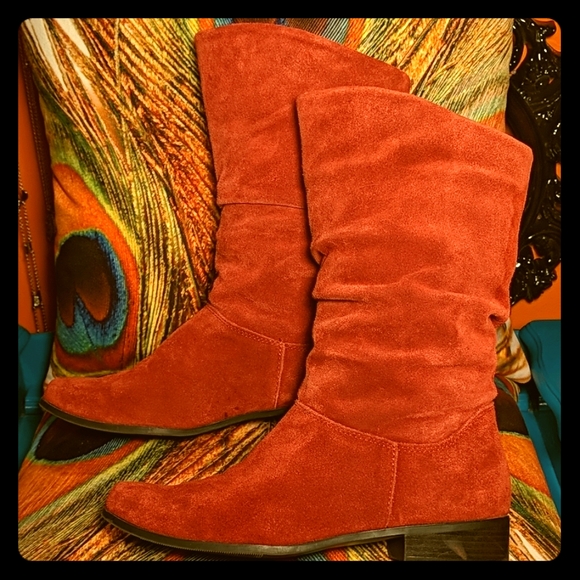 St. John's Bay Shoes - St John's Bay Jamie Suede Slouch Boot - 6.5M